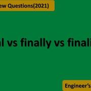 Final Vs Finally Vs Finalize Java Interview Question 2021