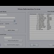 RESTAURANT MENU INFORMATION SYSTEM IN JAVA USING NETBEANS WITH SOURCE CODE