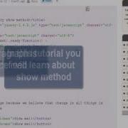 JQUERY Tutorial JQuery Show Method