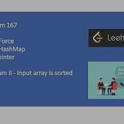 Two Sum Ii Input Array Is Sorted Two Sum 2 Two Sum Ii Leetcode Leetcode 167