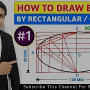 HOW TO DRAW ELLIPSE BY RECTANGULAR METHOD OR OBLONG METHOD SOLVED PROBLEM 1 IN HINDI