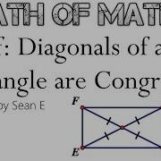 Proof Diagonals Of A Rectangle Are Congruent