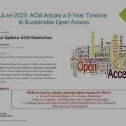 ACM Open Navigating The Open Access Publication Model