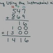 Adding Using The Instructional Algorithm