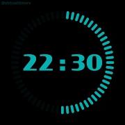 22 Minutes And 30 Seconds Countdown Timer With Alarm And Progress Visualizer Radial Light Blue