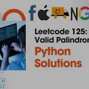 LeetCode 125 Valid Palindrome Explained FAANG Coding Interview Python Solution Python Faang