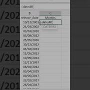 How To Calculate Total Number Of Months B W Two Dates In Excel Shortvideo Exceltutorial Gtech