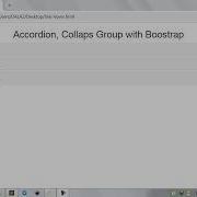 Bootstrap Collapse Collapse Group With Bootstrap