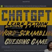 Learn Python With ChatGPT Word Scrambling Guessing Game