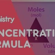 Concentration Formula Calculations Chemical Calculations Chemistry Fuse School