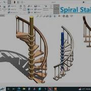 How To Design Spiral Stairs In Solidworks Solidworks Tutorial Solidworks Surfaces