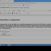 Lecture 29 Functions In Python Part 2 Parameters Vs Arguments