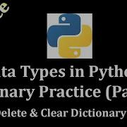 Data Types In Python Dictionary Practice Part 3 Access Delete Clear Dictionary LearnWithMrRJ