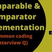 Comparable And Comparator Implementation In Java With Example Interview Question