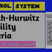 Routh Hurwitz Stable System