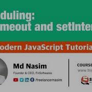 031 SetTimeout And SetInterval The Modern JavaScript Tutorial