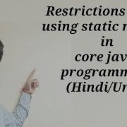 Restrictions While Using Static Method In Core Java Programming Hindi Urdu