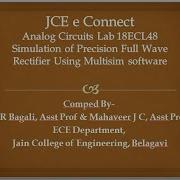 Precision Full Wave Rectifier Using OP Amp Simulation Using Multisim V R Bagali Mahaveer J C