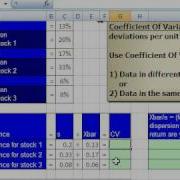 Excel Statistics 42 Coefficient Of Variation