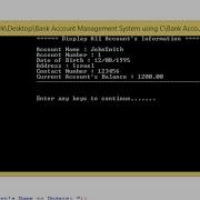 Bank Account Management System Using C