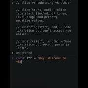 Shorts Javascript Slice Vs Substring Vs Substr In Javascript