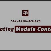 Creating Module Content