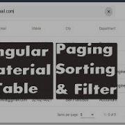Angular Material Data Table Paging Sorting And Filter Operation