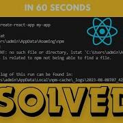 Npx Create React App Not Working Error In Visual Studio Code React JS SOLVED By Using 4 Ways