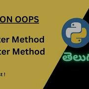 Getter Method Setter Method Python Telugu Quest Pythonprogramming Questprogramming