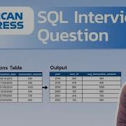 American Express SQL Interview Question SQL Interview Preparation Medium Level
