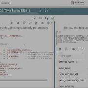 Oracle Machine Learning For SQL Time Series Forecasting Demo
