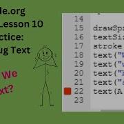 Code Org Lesson 10 Practice Debug Text