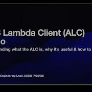 Node Framework For AWS Lambda The ALC Presentation Demo