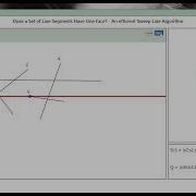 Simulation Of Bentley Ottmann Sweep Line Algorithm For Line Segment Intersection