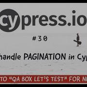 Part 30 Cypress How To Work With PAGINATION
