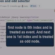 JQUERY Tutoriral JQuery Even And Odd Selector