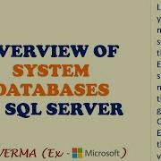 Overview Of System Databases Theory SQL Server Database Design SQL Talks By VINEET