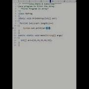 Program To Print Elements Of An Array Java Shorts Shortvideo Viral Education Video
