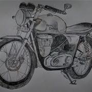 Drawing A Royal Enfield Bike Simple And Easy To Follow