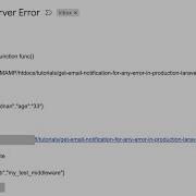 Get Email For Errors In Production Laravel PHP