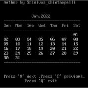 Create A Calendar Program Using C Language