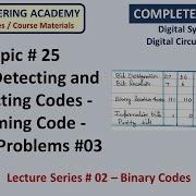 25 Error Detecting And Correcting Codes Hamming Code Solved Problems 03