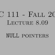 C Programming Fall 2020 Lecture 8 09 NULL Pointers
