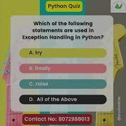 Python Quiz Python Question Question Of The Day Quiz Aruvi Institute Of Learning Tenkasi