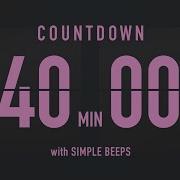 40 Minute Countdown Timer Flip Clock With Simple Beeps