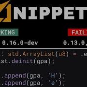 Znippets A Collection Of Zig Snippets Tested Across Multiple Zig Versions