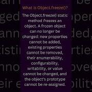 Object Freeze In JavaScript Learning Education Programming Coding Python