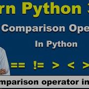 Comparison Operator In Python In Hindi Python Tutorial For Beginners In Hindi Urdu Cyber Warriors