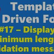 12 17 Display Validation Message For Minimum Length Template Driven Form Angular Series