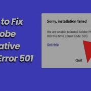 How To Fix Adobe Creative Cloud Error 501 Installation Failed